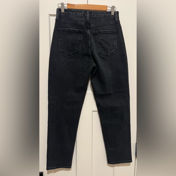Cropped Straight Leg Denim in Black - Picture 2 of 4